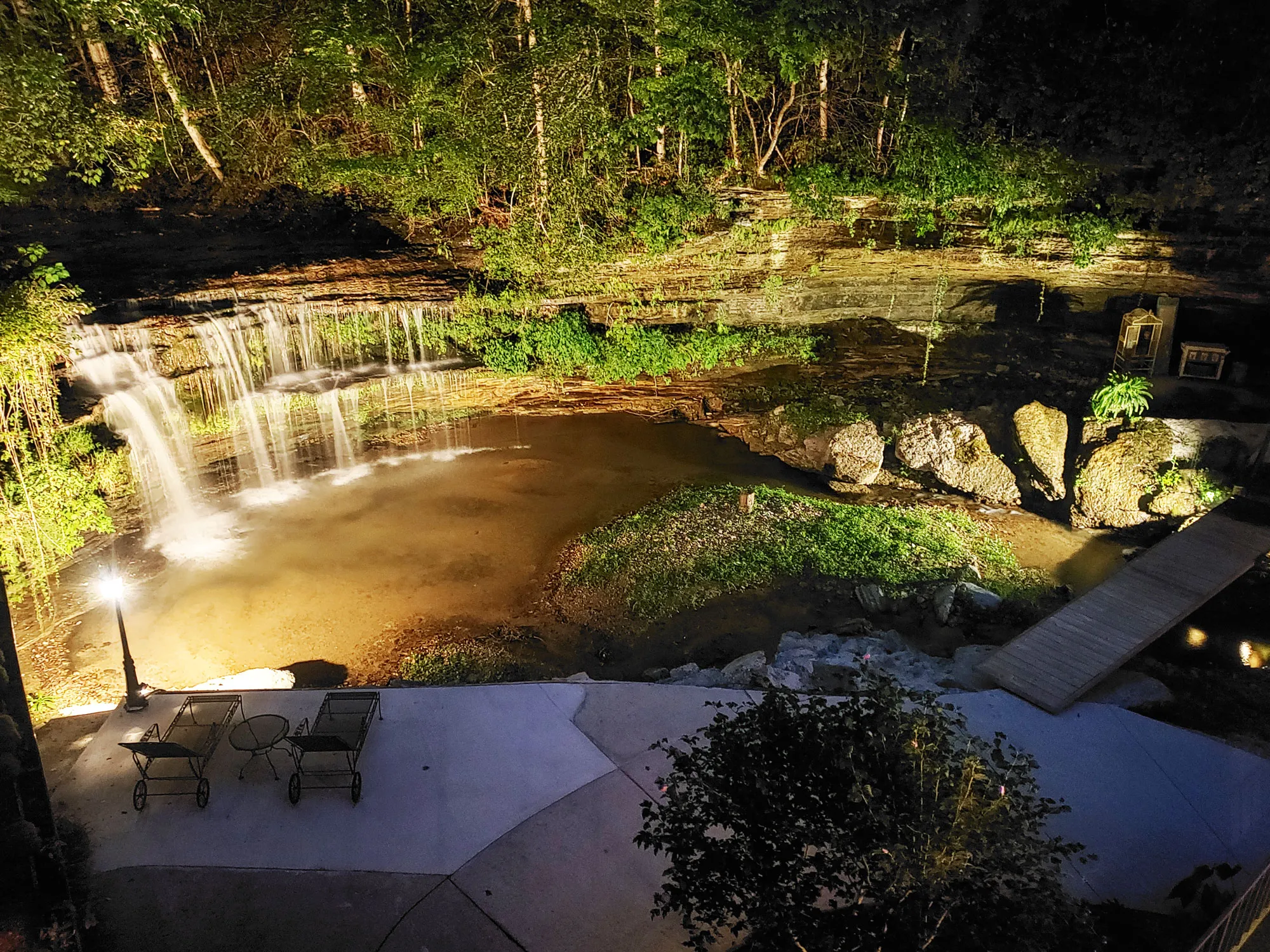 Old Falls — the 20-foot waterfall on the Cavender branch of Lick Creek